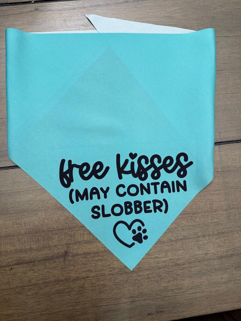 Dog bandanna free kisses