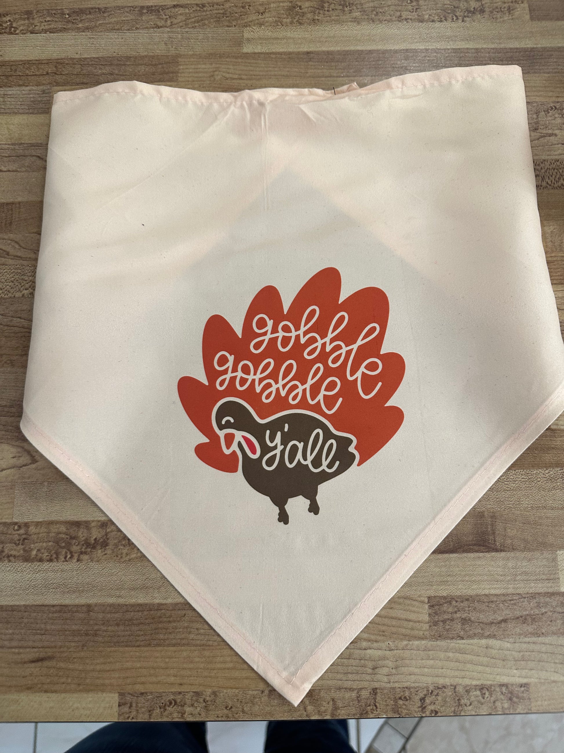 Dog Bandana Gobble Gobble Y'all