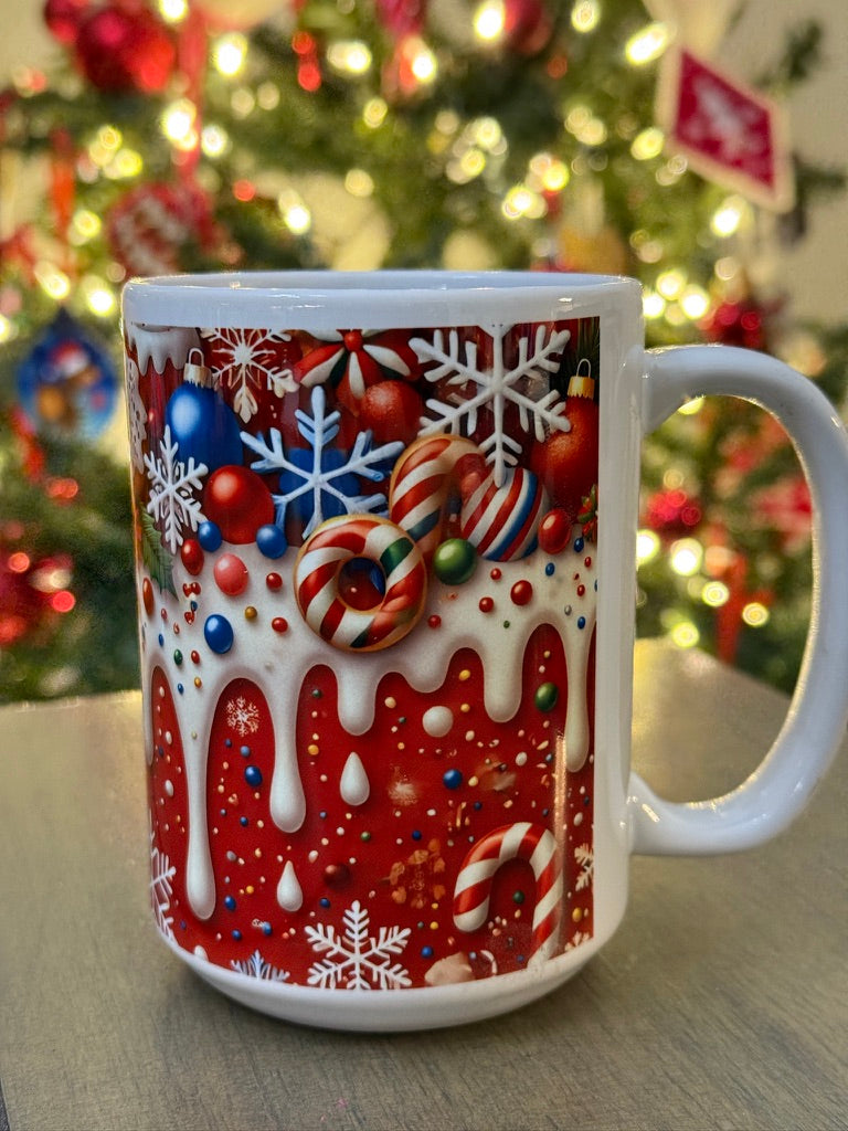 Christma Mug Red gingerbreadman