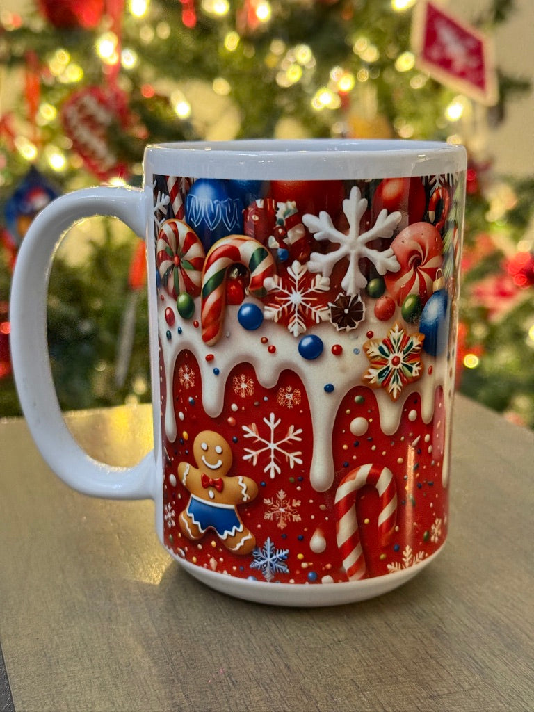 Christma Mug Red gingerbreadman