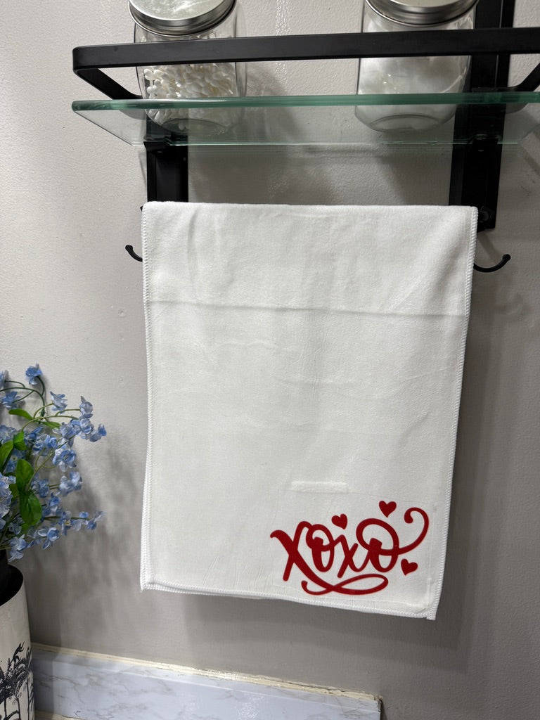 XOXO Valentines Day Hand towel