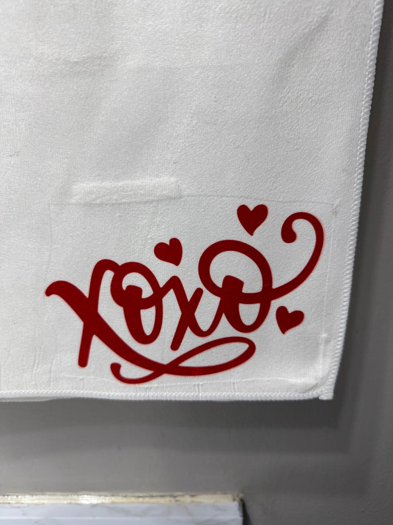 XOXO Valentines Day Hand towel