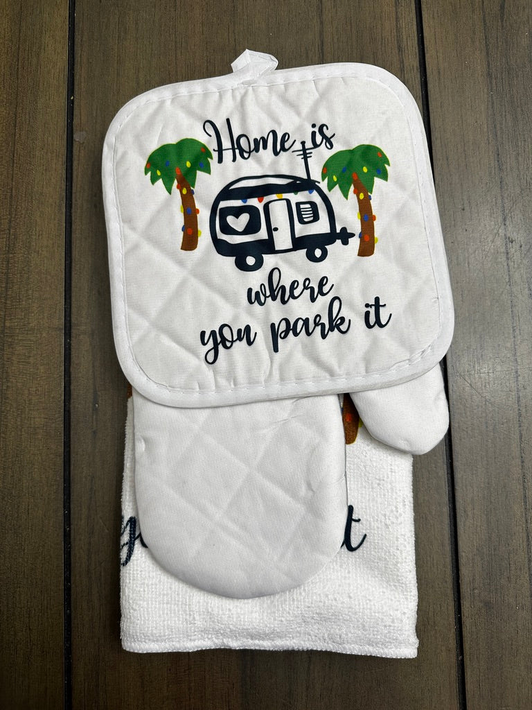 Kitchen sets Both little red truck & home is where you park it