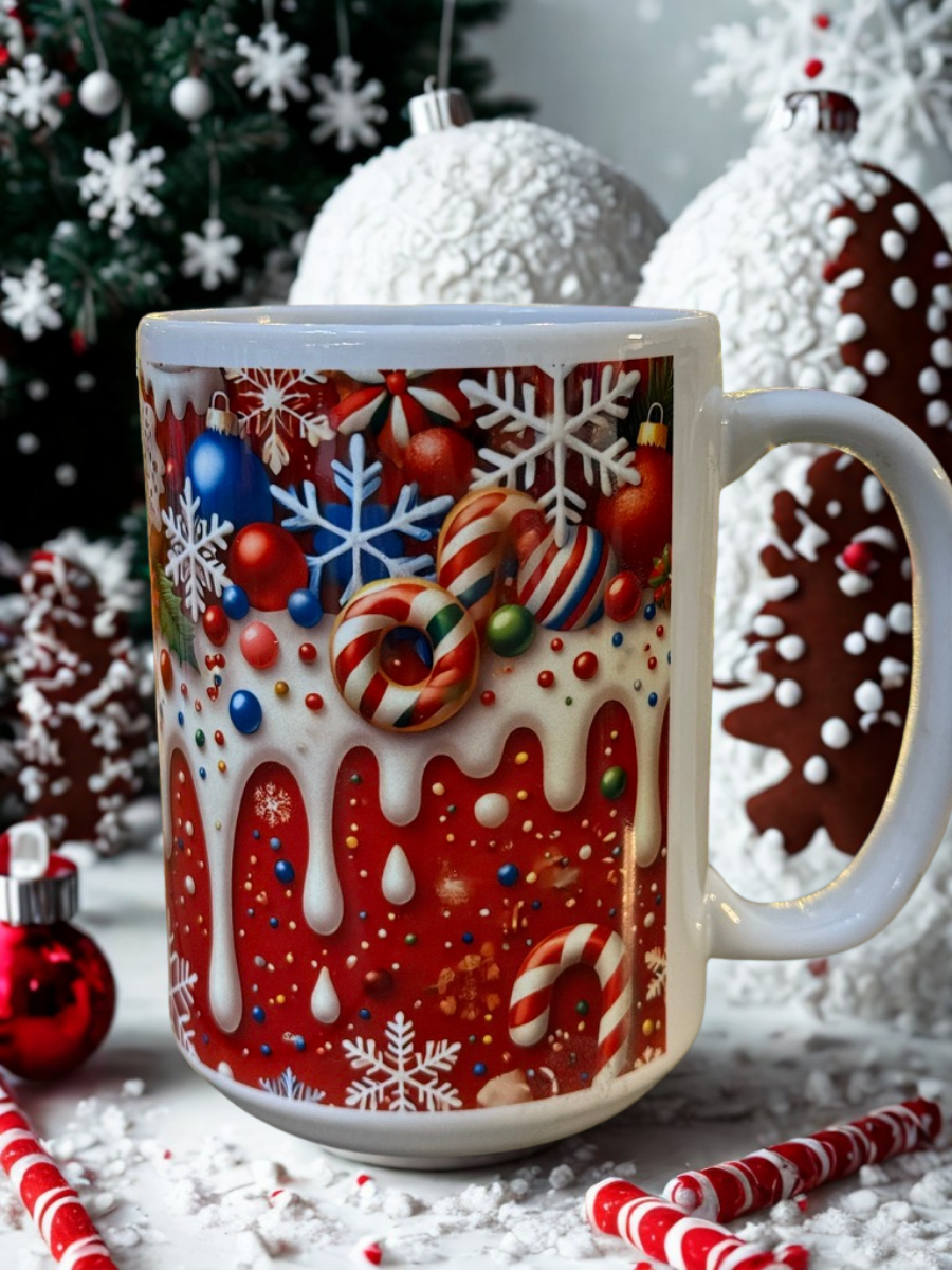 Christma Mug Red gingerbreadman