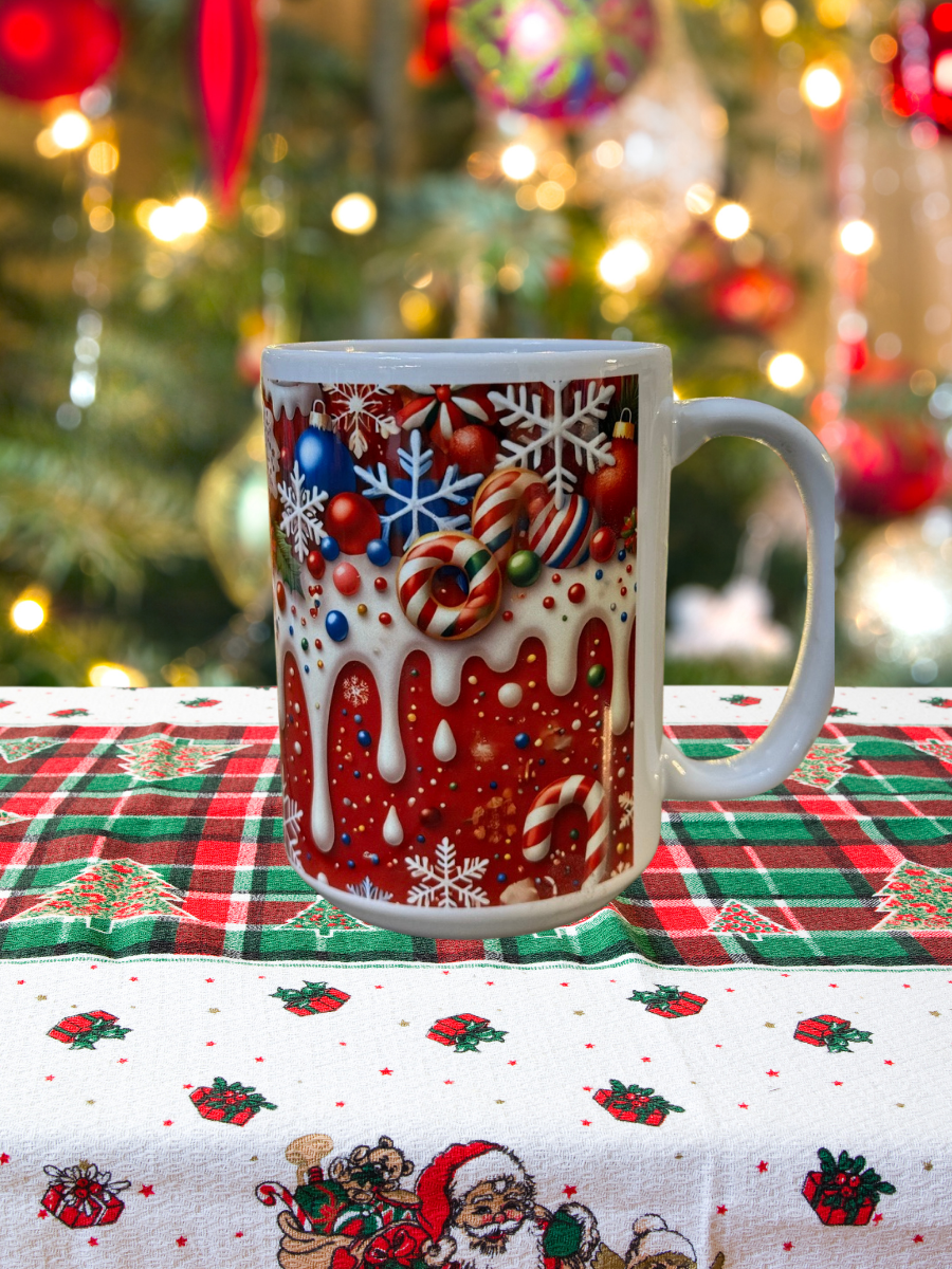 Christma Mug Red gingerbreadman