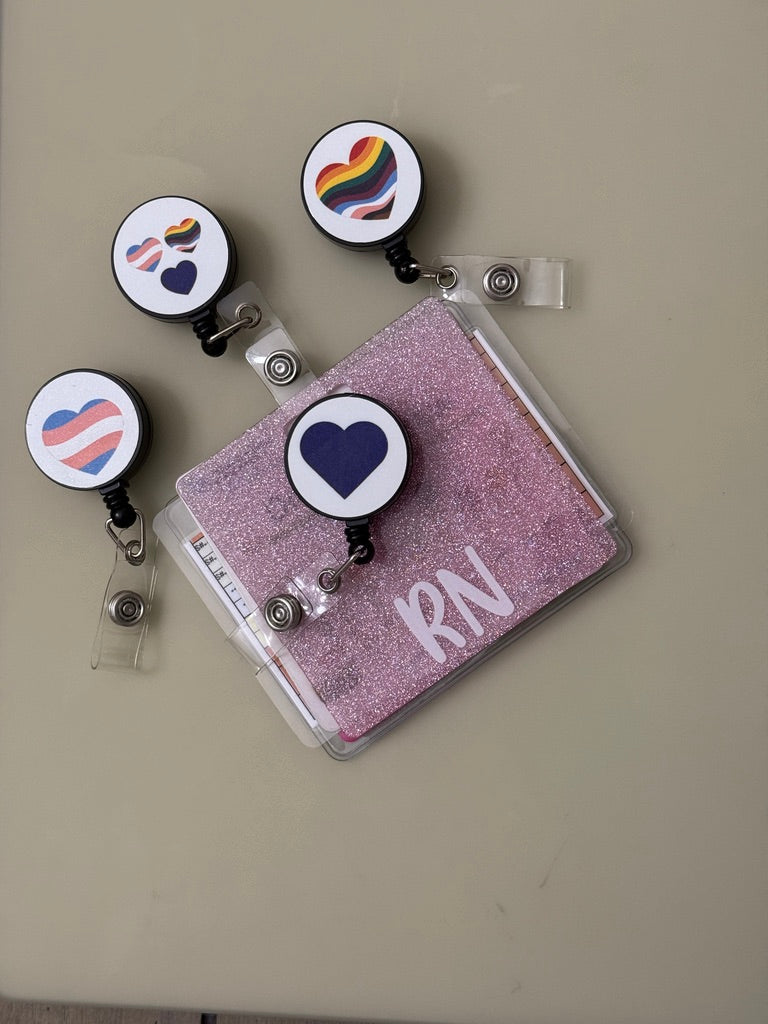 Badge Clips - Heart to show support