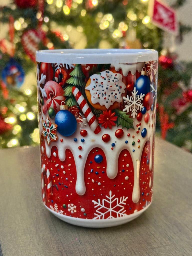 Christma Mug Red gingerbreadman