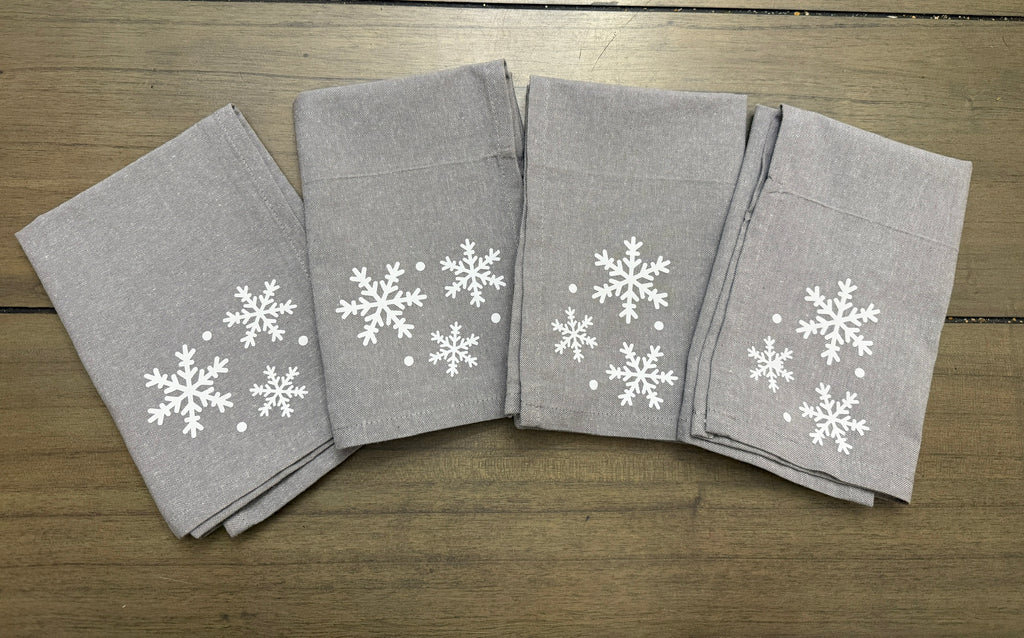 Cloth Napkins - Snowflakes