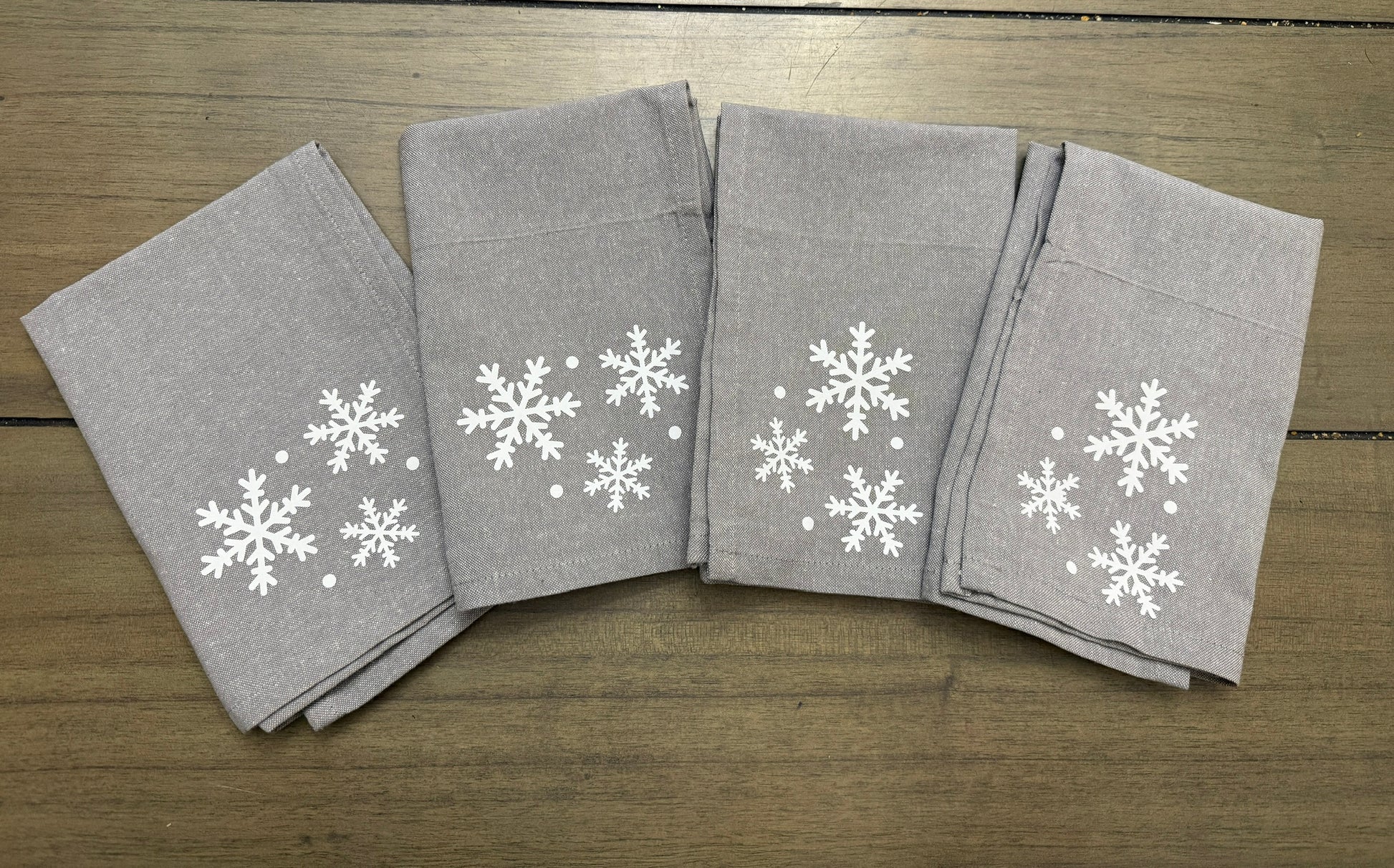 Cloth Napkins - Snowflakes