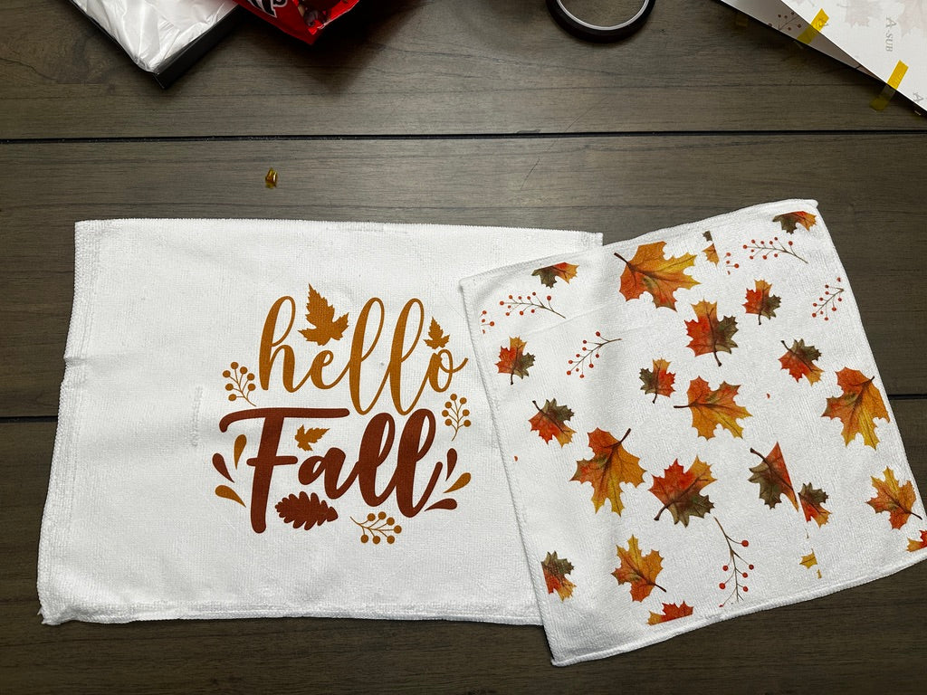 Hello fall towel set