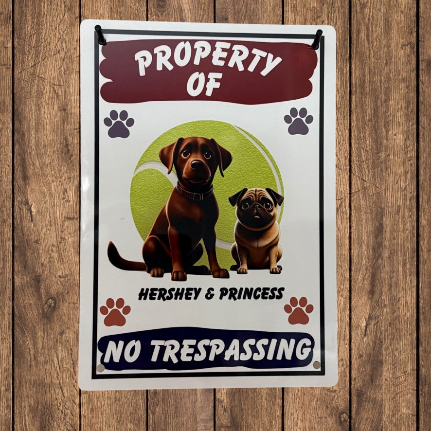 No trespassing sign