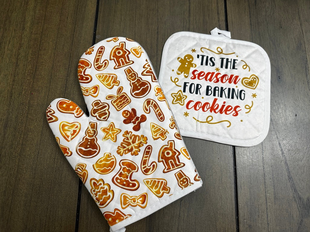 Baking oven mitt & pot holder set