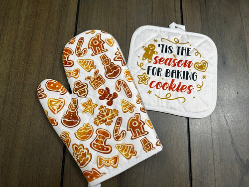 Baking oven mitt & pot holder set
