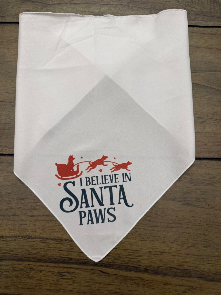 I believe in Santa Paws dog bandanna