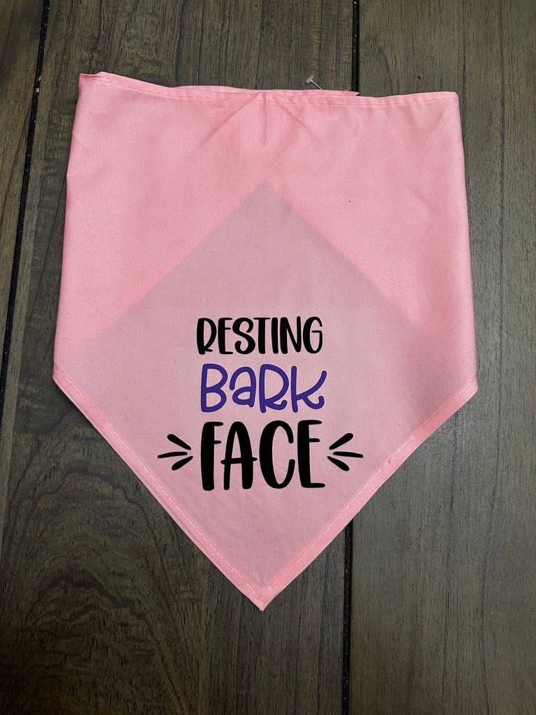 Dog bandanna resting bark face