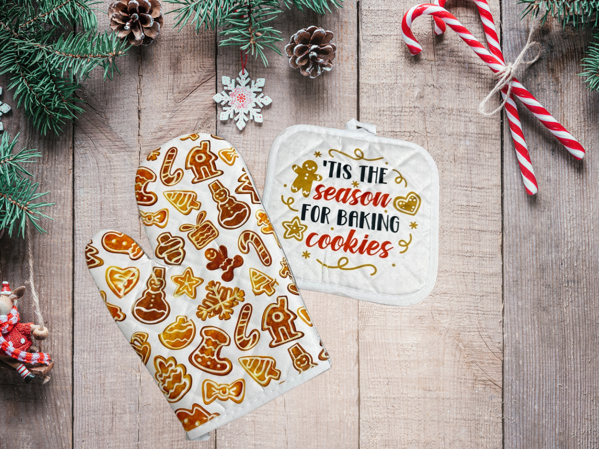 Baking oven mitt & pot holder set