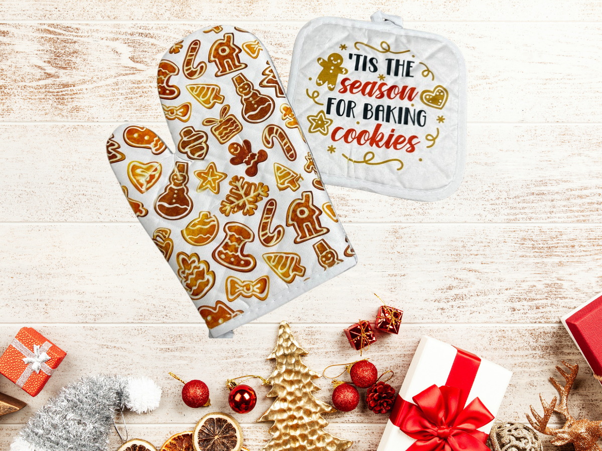 Baking oven mitt & pot holder set