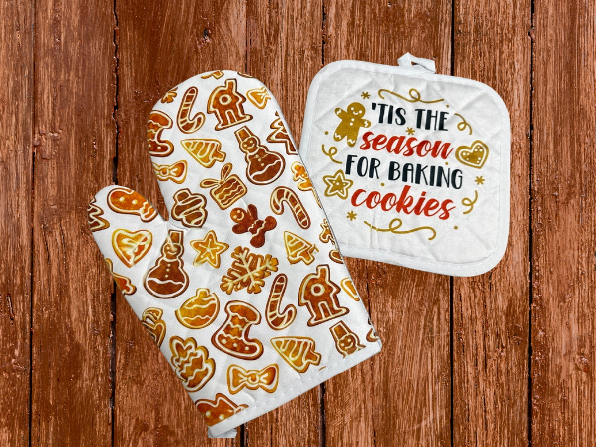 Baking oven mitt & pot holder set